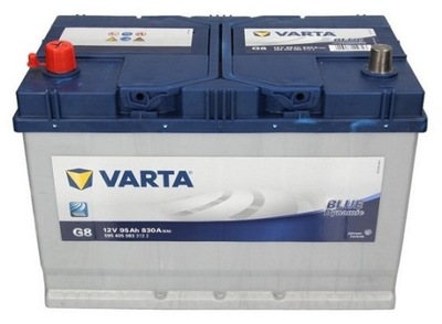 BATTERY VARTA BLUE G8 95AH 830A L+ DELIVERY REPLACEMENT LODZ B595405083  