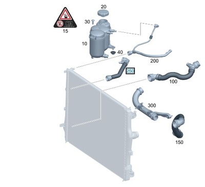 Шланг труба wody mercedes c klasa w206 21- фото №1