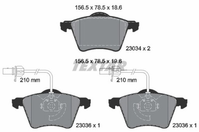 КОЛОДКИ ТОРМОЗНЫЕ VW ПЕРЕД T4 1,9-2,5 TDI 97-00 2303401