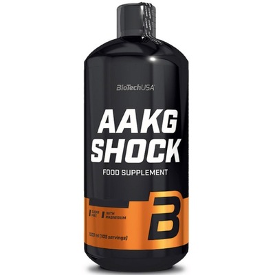 Biotech USA AAKG Shock 1000ml ARGININA WYDAJNOŚĆ MEGA POMPA MIĘŚNI