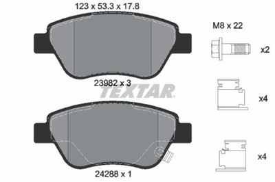 TRINKELĖS STABDŽIŲ OPEL PRIEK. ADAM/CORSA 1,0-1,4 06-19 2398202 