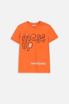T-shirt Dla Chłopca 158 Pomarańczowy Koszulka Chłopięca Mokida WM4