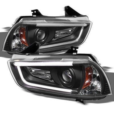 Лампа лампы фары led dodge charger 2011-2014 чёрные фото №1