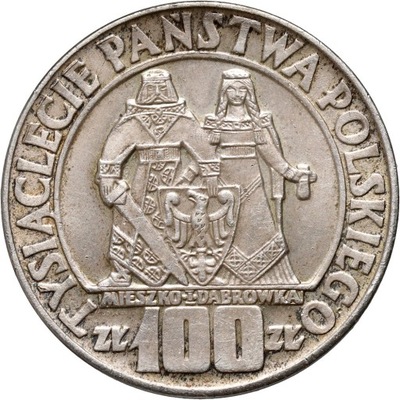 PRL, 100 złotych 1966, Mieszko i Dąbrówka, st. 1-