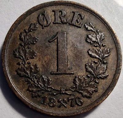 1444 - Norwegia 1 ore, 1876