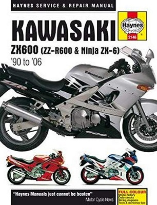 KAWASAKI ZX600 (ZZ-R600+NINJA ZX-6) '90 TO '06 (HAYNES SERVICE+REPAIR MANUA 