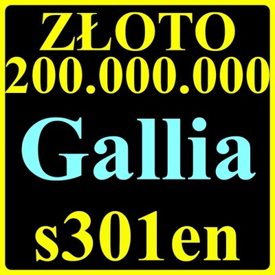 Złoto 200kk Gladiatus s301 en Gallia