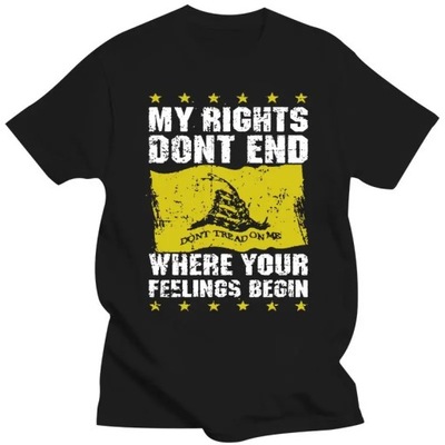 2022 My Rights Dont End - Dont Tread On Me cotton T-Shirt Koszulka