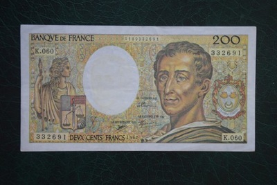 Banknot Francja 200 Francs 1992 rok FALSYFIKAT !!!