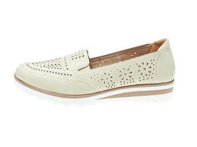 Buty ażurowe damskie L1387-7 Beige r.37