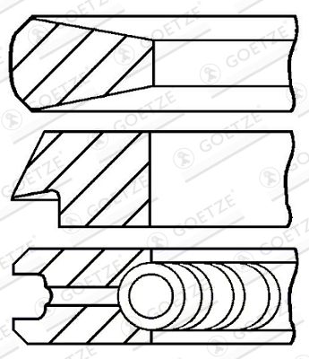 GOETZE GOETZE 08-114400-00 SET PIERSCIENI PISTON  