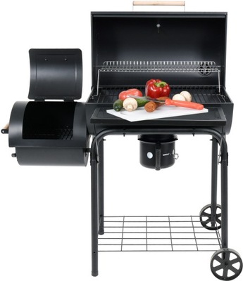 GRILL Z WĘDZARNIĄ WĘGLOWY OGRODOWY XXL RUSZT 64X37CM LUND