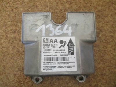 Модуль датчик air bag opel zafira b 13241766 фото №1