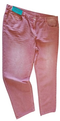 Next spodnie jeansowe różowe proste 44