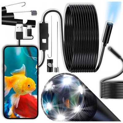 KAMERA INSPEKCYJNA ENDOSKOP DO TELEFONU USB ENDOSKOPOWA ANDROID IOS WINDOWS