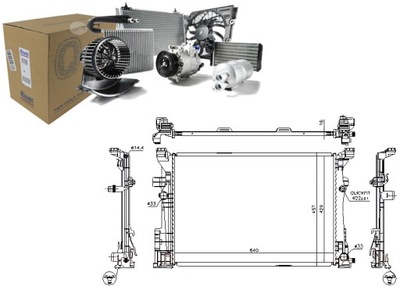 RADUADOR DEL MOTOR DE AGUA MERCEDES A W176 B SPORTS TOURER W245 B SPORTS  