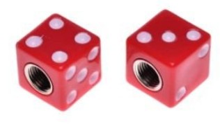 NAKRĘTKA WENTYLA KOSTKA CZERWONA 2 SZT