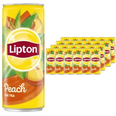 LIPTON ICE TEA PEACH NAPÓJ PUSZKA 24 SZTUK X 330 ML