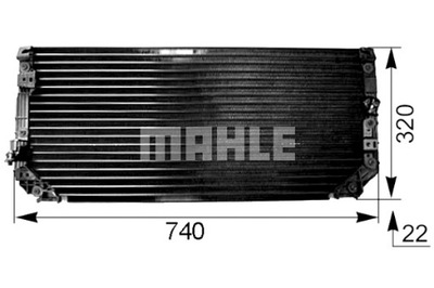 MAHLE КОНДЕНСАТОР КОНДИЦИОНЕРА TOYOTA COROLLA 1.4-2.0D 04.97-01.02