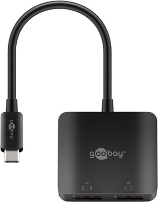 Adapter przejściówka USB-C do 2x DisplayPort