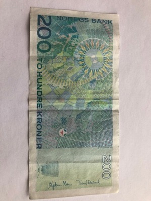 Norwegia - banknot 200 koron seria I