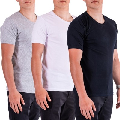 T-SHIRT Koszulka biała podkoszulek PIERRE r. 3XL