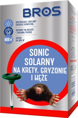 BROS - Sonic Solarny - odstrasza krety, gryzonie, węże - 800m2