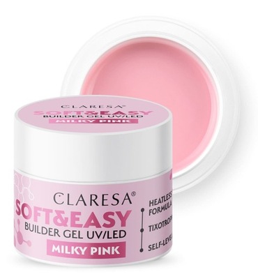 Claresa Stavebný gél Soft&Easy Milky pink 12g