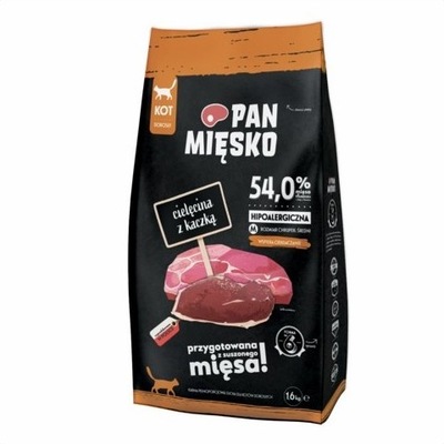 Pan Mięsko Cielęcina z kaczką M 1,6kg. Dla kota