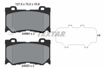 ZAPATAS DE FRENADO NISSAN PARTE DELANTERA 370Z/INFINITI FX/G37/Q70 09- 2499401  