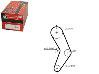 Ремінь розподільного валу gates 8200939081 1987949675 фото №1