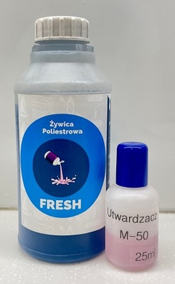 ŻYWICA POLIESTROWA FRESH 0,5KG + 25ML UTWARDZACZA