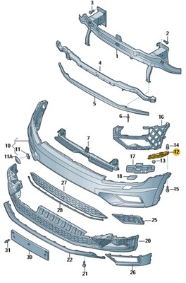 TVIRTINIMAS BUFERIO VW P. TIGUAN 16- LE 