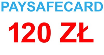 PaySafeCard 120 ZŁ ( 100 + 20 ) PSC PIN KOD PSC KARTA