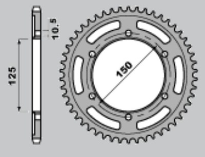 PBR ЗУБЧАТКА ЗАД 4454 44 C45 KTM 950/990/1050/1090/1190/1290 ADVENTURE/SUPER