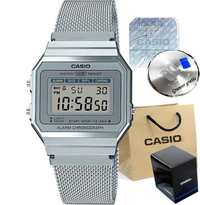 Zegarek unisex CASIO - VINTAGE srebrny