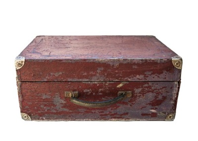 Stara duża skrzynka walizka gramofon