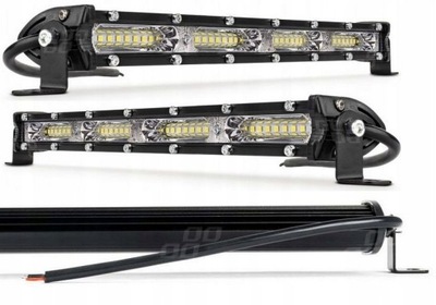 HALOGENAS LED BAR ŽIBINTAS DARBINĖ SKYDELIS 12V 24V 108W OFF ROAD TIR VILKIKAS MIKROAUTOBUSAS 