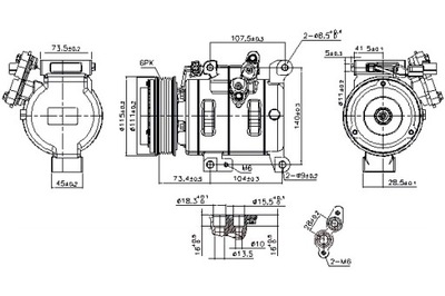 NISSENS COMPRESOR DE ACONDICIONADOR MAZDA 3 6 CX-5 1.5-2.5 11.11-  