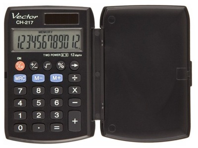 Kalkulator biurowy Vector CH-217 BLK 12-pozycyjny