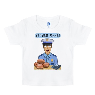 Zabawna koszulka dziecięca policja pączki 12-14
