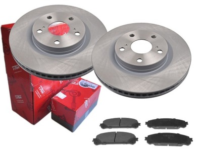 Тормозные диски тормозные колодки trw перед lexus es vi 296mm фото №1