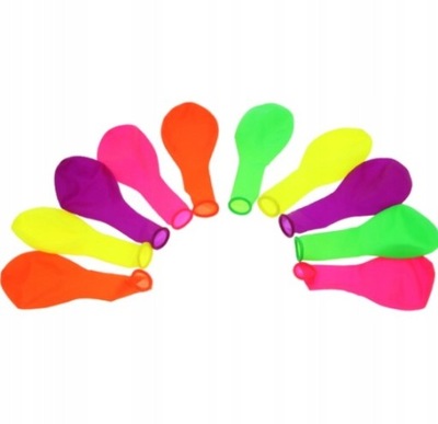 Balony kolorowe Neon 12 sztuk 25 cm
