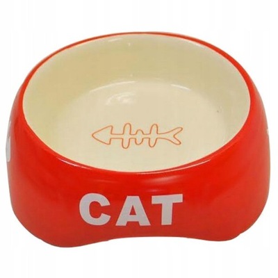 YARRO MISKA CERAMICZNA DLA KOTA CAT 13,5CM CZERWON