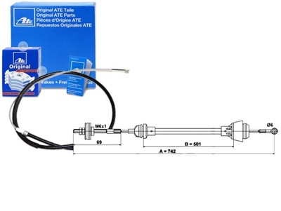 CABLE CLUTCH SET SKODA FELICIA I VW CADDY II 1.3/1.6  