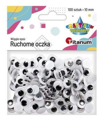 RUCHOME OCZKA DEKORACYJNE 100 SZT. 10MM - OZDOBA