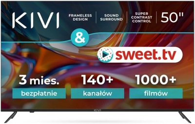 Telewizor KIVI 50U740NB 50" 4K Android TV DVB-T2