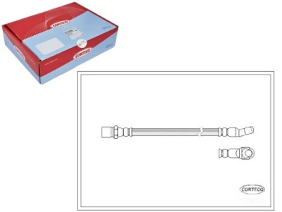 Corteco шланг тормозной 1987476238 516820 lh3607 фото №1