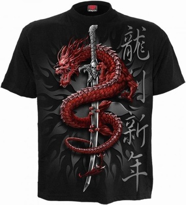 SMOK - Oriental Dragon koszulka marki SPIRAL rozm. XXL ORYGINAŁ z Anglii