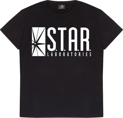 Popgear Dc Comics The Flash Star Labs Logo Fashion Koszulka T-Shirt